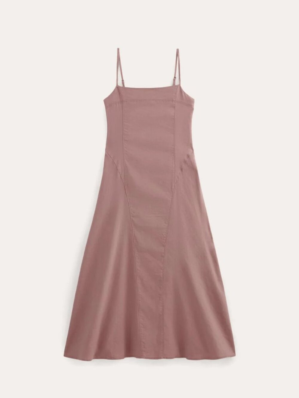 Everlane Rose Dusk linen seamed dress 00 XXS